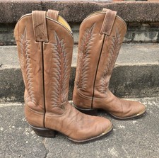 Vintage TONY LAMA 6616 Men's Cowboy Boots Size 7B Gold Label