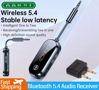 Bluetooth 5.4 Audio Receiver Adapter AUX Kabel Auto 3.5mm Klinke KFZ Empfänger