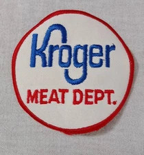 KROGER GROCERY STORE EMPLOYEE MEAT DEPARTMENT 4 INCH UNIFORM PATCH BADGE