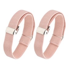 Elastic Adjustable Armband, 2Pcs Elastic Armbands for Sleeves, Pink
