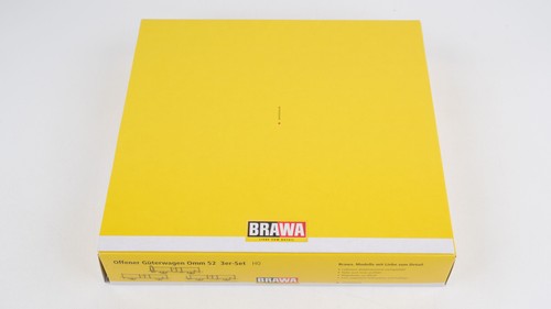 Brawa H0 48600 Güterwagen-Set offene Güterwagen Omm 52 3-tlg DB (ungeöffnet in O | Condition: Gebraucht