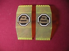 2 LEGO Trans-Neon Green Panels 10x6x11 With B...