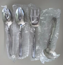 Vtg Oneida Prestige Gay Adventure 4 Pc Serving  Set Ladle, Slotted, Meat Fork…