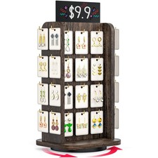 Earring Display for Vendors, 40 Hooks Rotating Jewelry Display Stand for Sell...