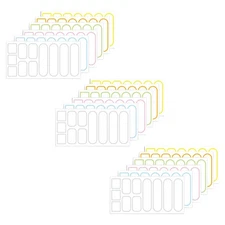 18 Sheets Blank Removable Freezer Labels Classification Sticky Stickers