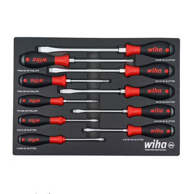 Extra Heavy-Duty Softfinish Cushion Grip Screwdriver Tray Set (10-Piece)