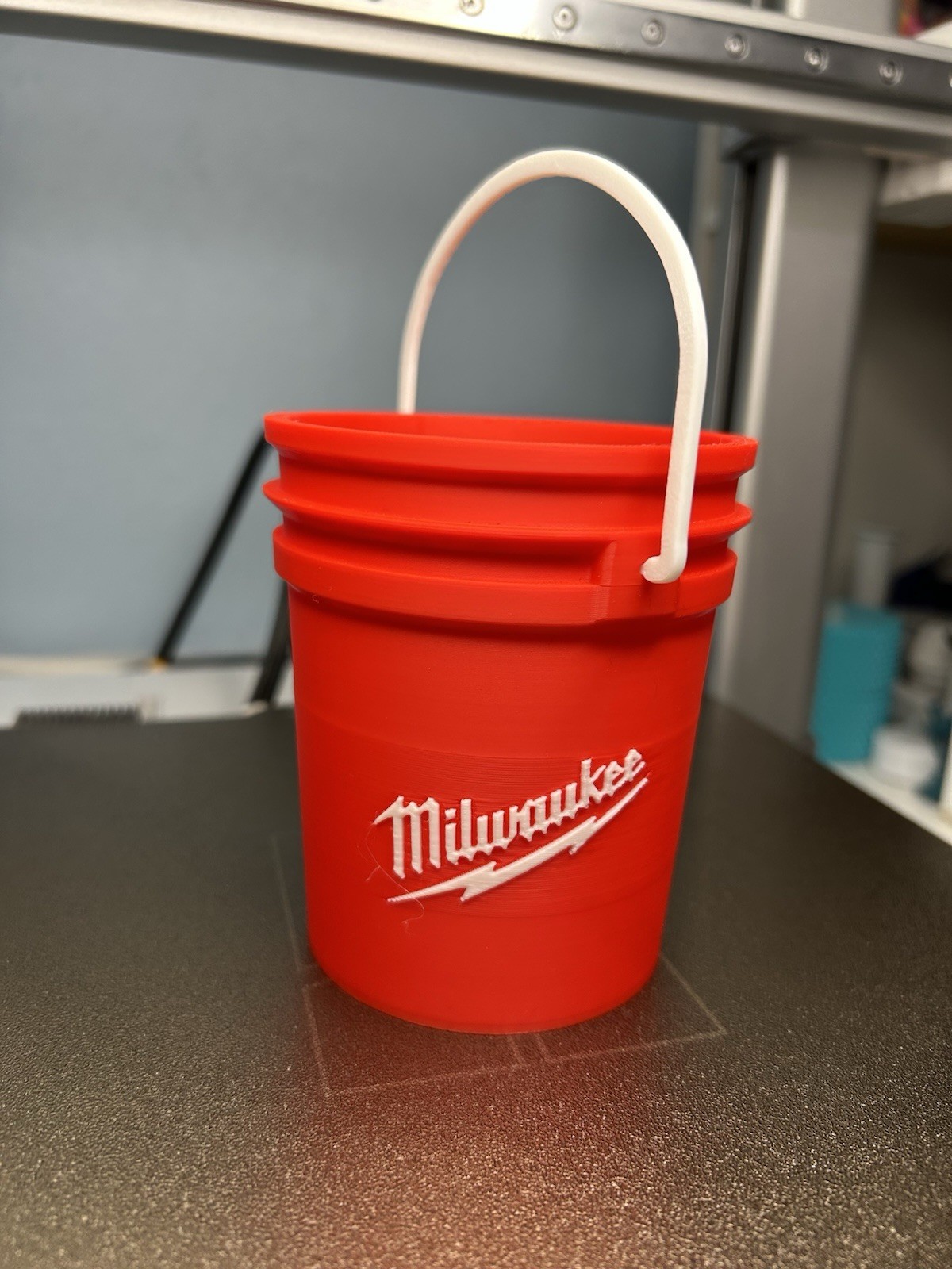 Mini Milwaukee Tool Bucket 3D Printed Container Holder for Pencils Tools Screws