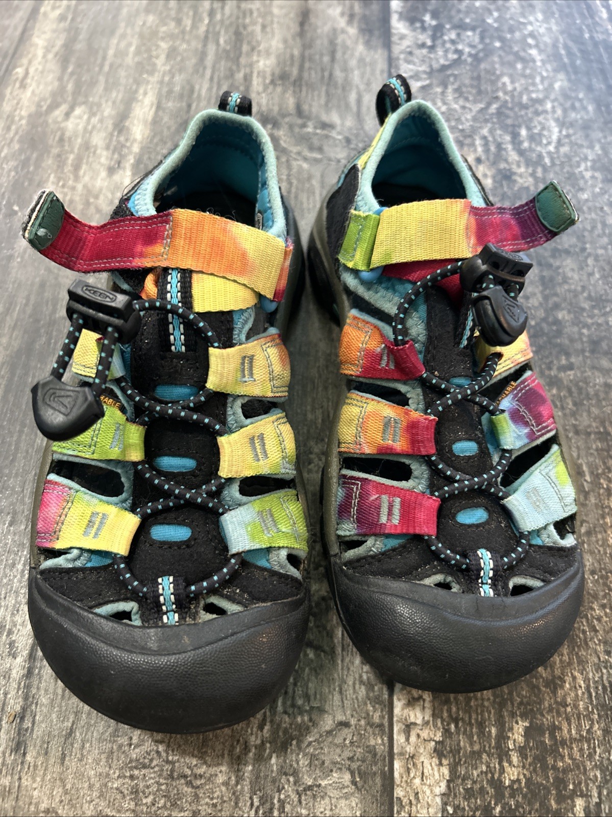 Sandali Keen Newport H2 tie dye arcobaleno bambini taglia 1 scarpe da trekking impermeabili