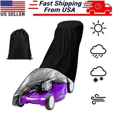 Waterproof Lawn Mower Cover Heavy Duty Push Mower Dust UV Protector Universal
