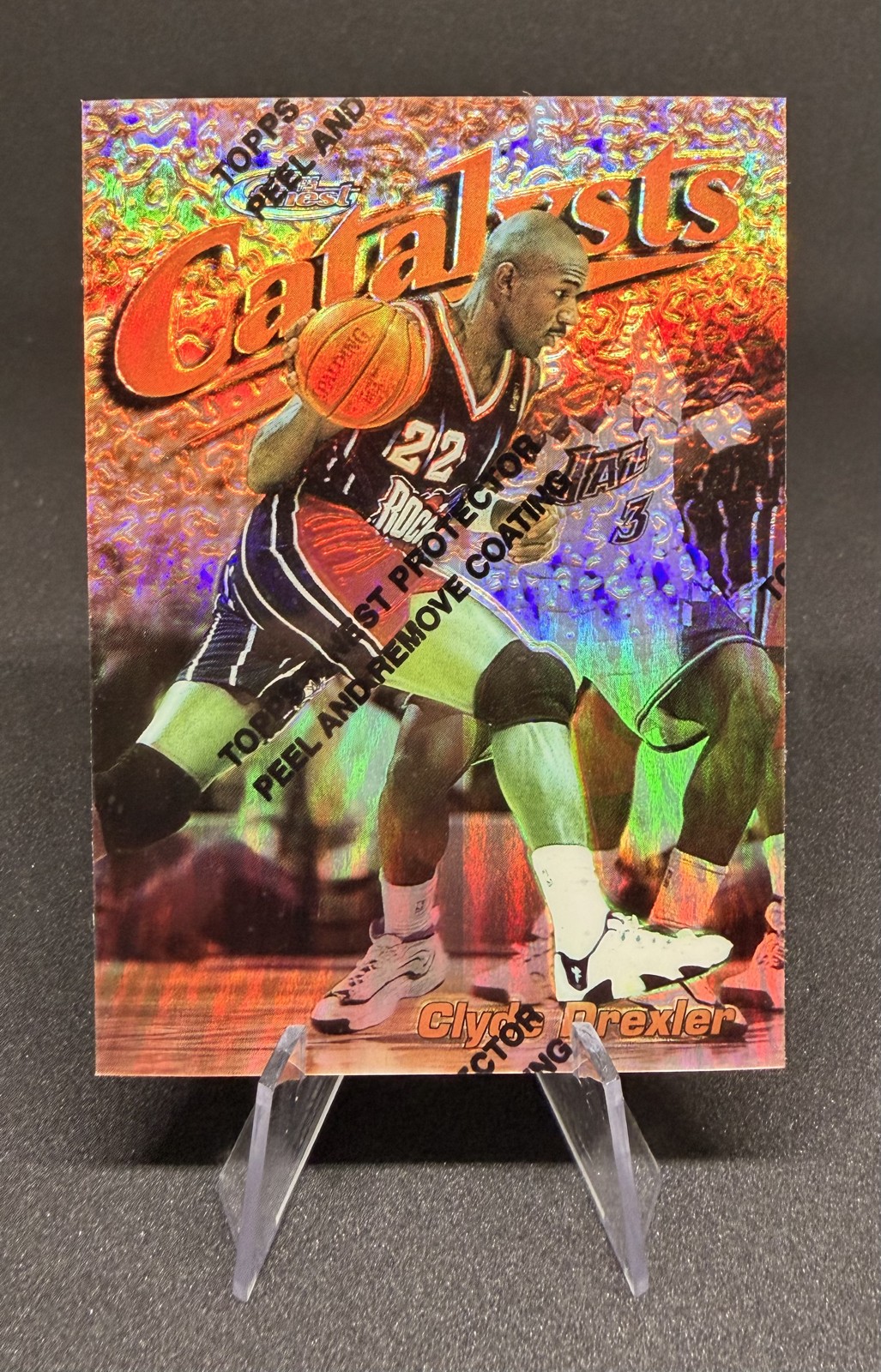 1997-98 Topps Finest - Common Bronze Clyde Drexler #6 Refractor