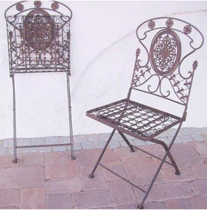 Fabulous Antique/Vintage Wrought Iron Bistro/Garden Chair circa 1840 France