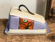 Vintage Noritake Japan Covered CHEESE BUTTER DISH Porcelain Hand-Painted RARE