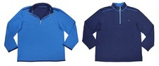 Tommy Bahama Reversible 1/4 Zip Mock Neck Men's Long Sleeve Pullover NWT Navy