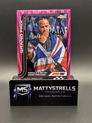 2025 Topps Chrome F1 Lewis Hamilton Pink RayWave /250 #133 2024 British GP DotD