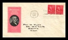 DR JIM STAMPS US COVER JOHN ADAMS PRESIDENTIAL SERIES FDC SCOTT 806 IOOR CACHET