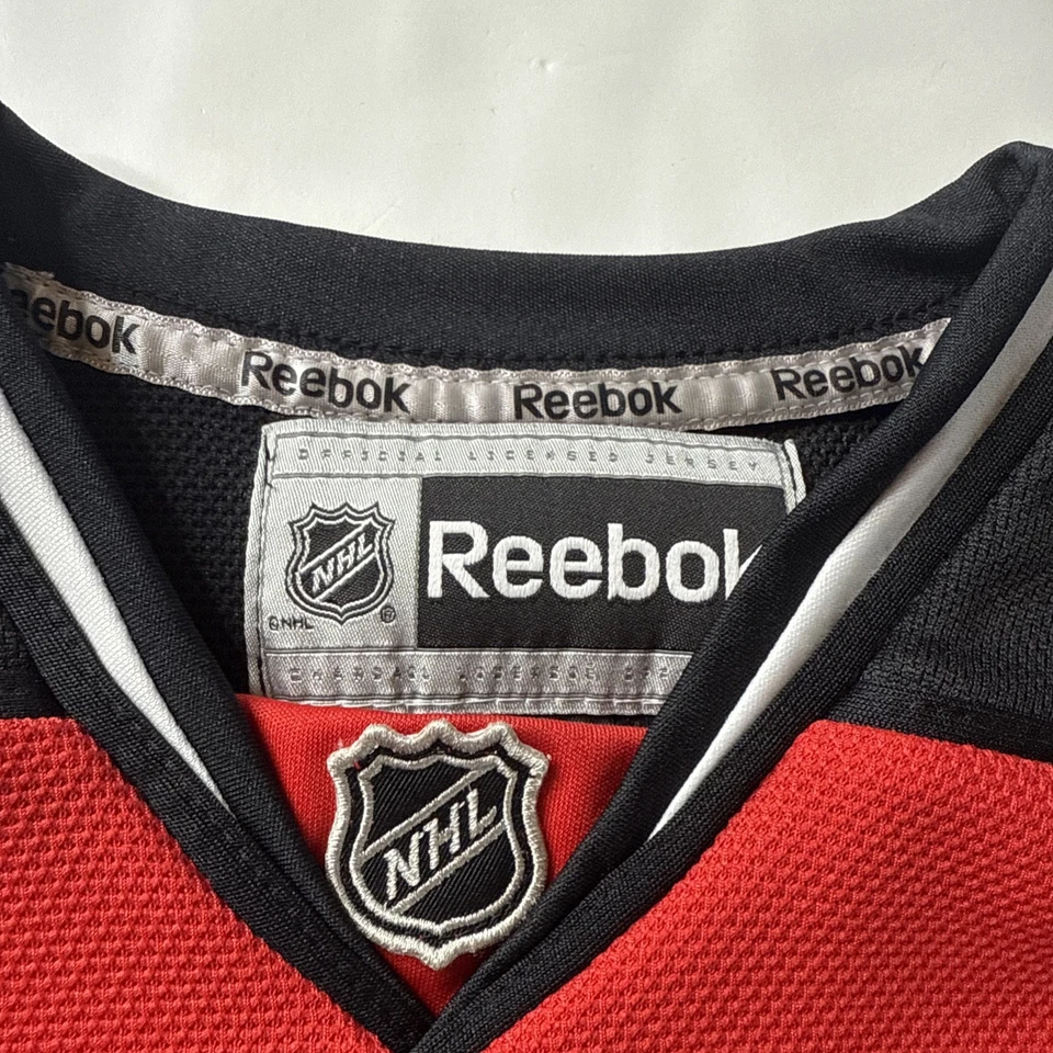 Camiseta de hockey New Jersey Devils juvenil talla M Reebok roja sin número equipo NHL Foto 3 de 4