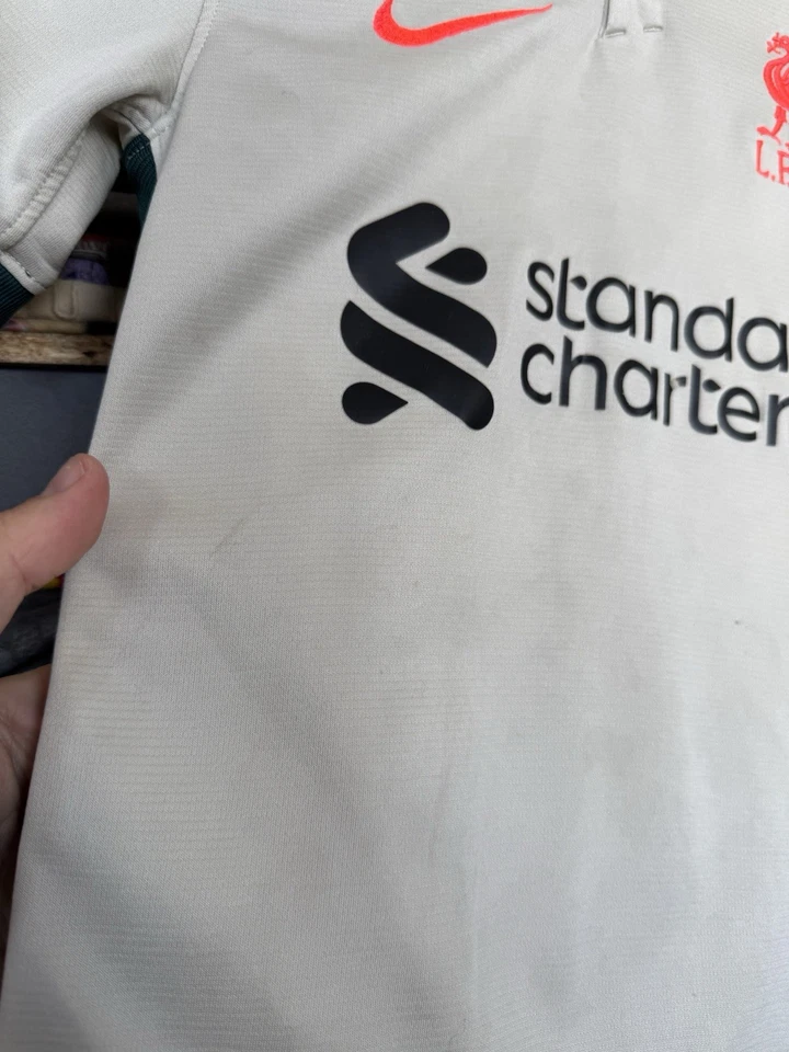 耐克 LIVERPOOL FC 足球体育场旅行衬衫上衣 DB2566-111 - 儿童男孩女孩 S — 第 3/4 张图片