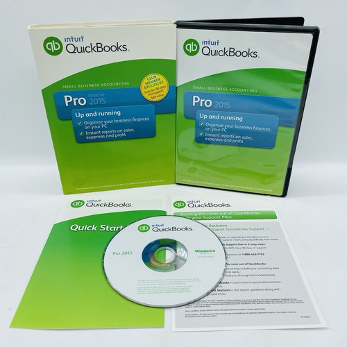 Intuit Quickbooks Desktop Pro 2015 (Windows PC) Genuine OEM w/ License Key Code