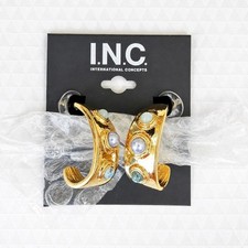 INC International Concepts Gold Chunky Hoop E...