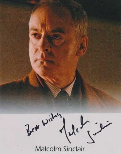 MALCOLM SINCLAIR 007 JAMES BOND AUTHENTIC SIGNED AUTOGRAPH DRYDEN CASINO ROYALE