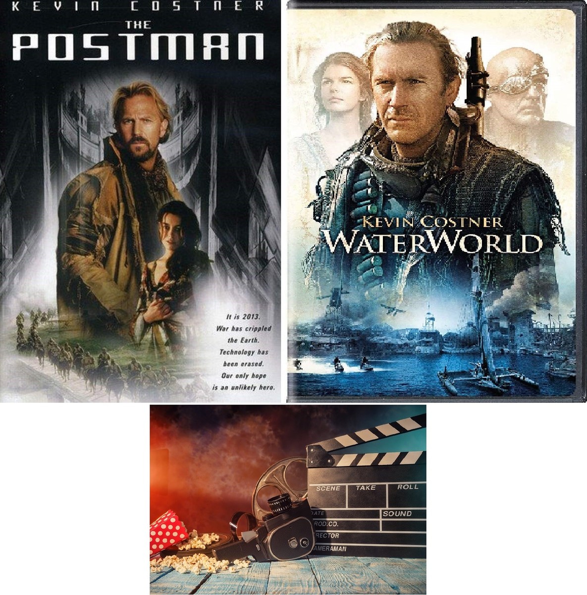 Kevin Costner Double Feature WaterWorld & The Postman 2 DVD