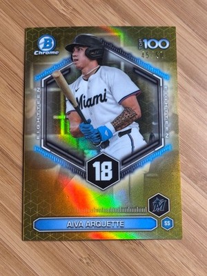 Aiva Arquette 2026 Bowman - Gold Refractor /50 Bowman Scouts Top 100 #BTP-18