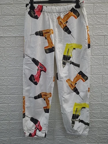 Pantalon de skate blanc imprimé perceuse Supreme neuf taille L