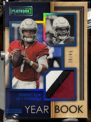 2022 Panini Playbook - Yearbook Swatches Kyler Murray #YS-2 Platinum /49 (MEM)