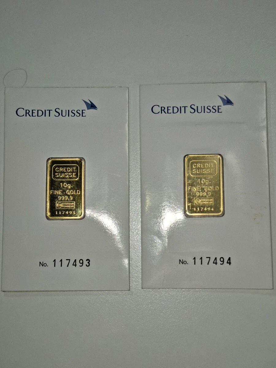 Credit Suisse 金条和金元10 g 贵重金属含量| eBay