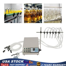 6 Heads Liquid Filling Machine 10-5000ml Automatic Digital Control Bottle Filler