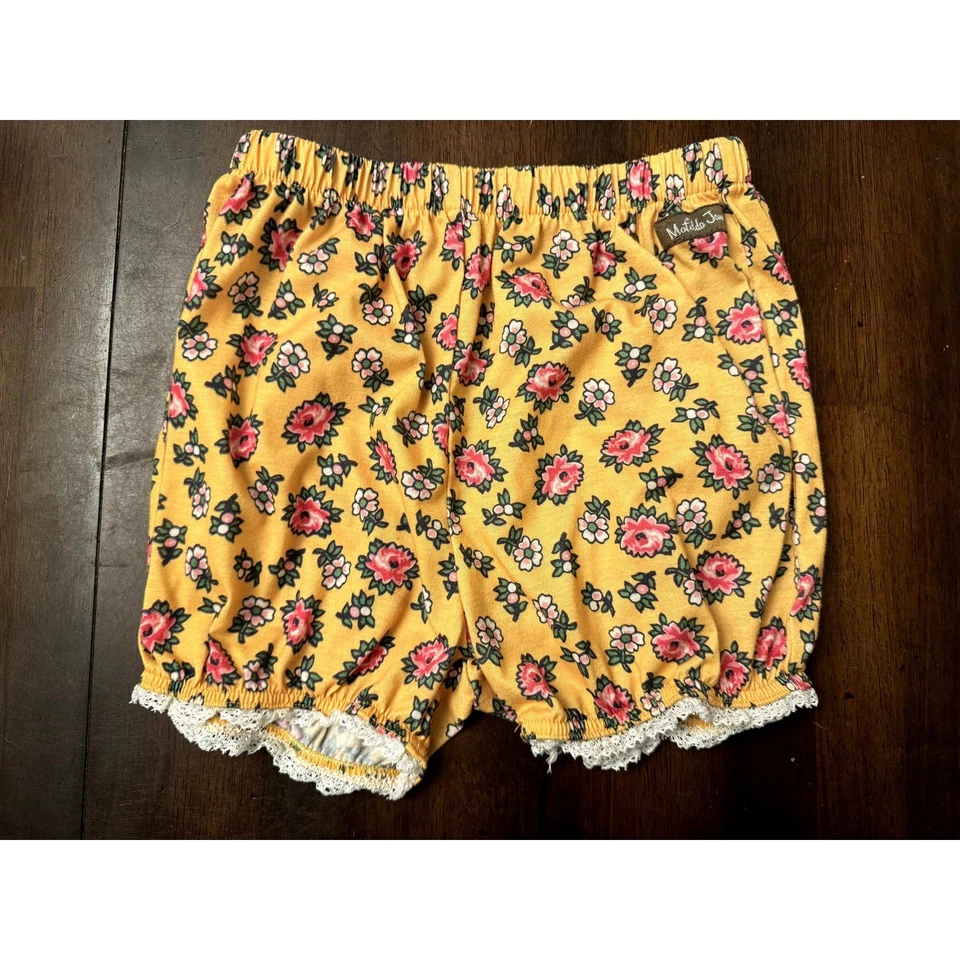 Matilda Jane pink dress with floral yellow bloomers girls 6 - Image 4 of 4