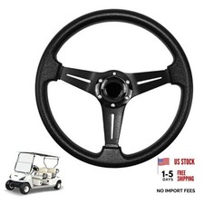 LOSCHEN Golf Cart Steering Wheel Universal Design for Club Car Ds and Black