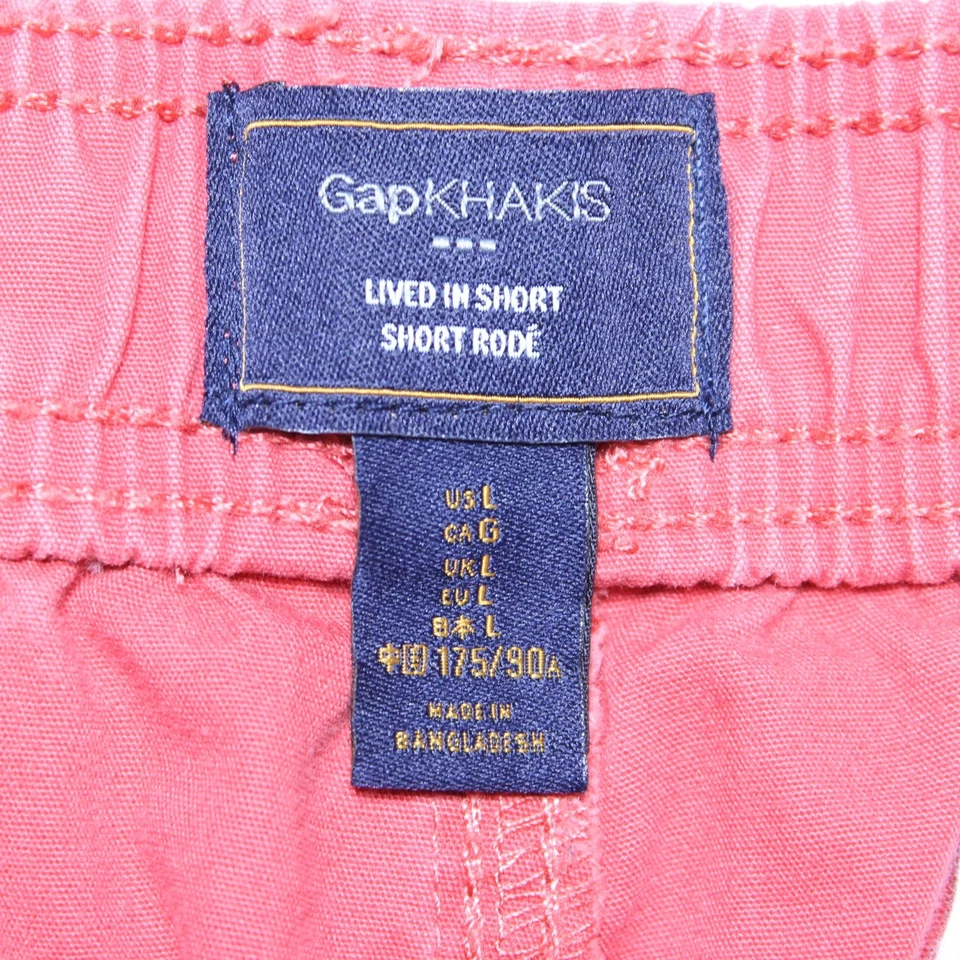 Шорты мужские Gap Khakis живые большие красные на шнурке эластичные на талии повседневные - Изображение 4 из 4