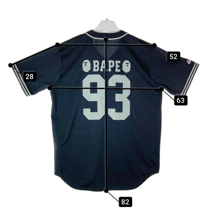 A Bathing Ape APE: x MAJESTIC 001SHE301912X BASEBALL SHIRT