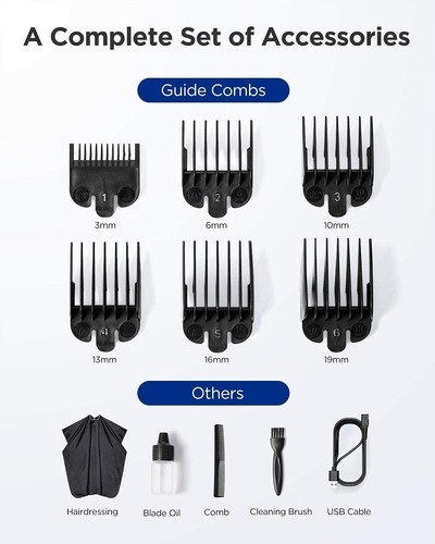 Professional Limural Hair Clippers for Men Cordless Barber Hair Cutting Grooming - Bild 6 von 8