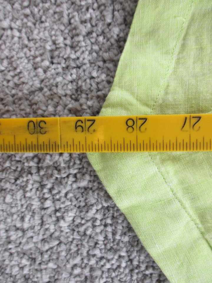 W. Lane Blouse/Top 12 Sleeveless Long Length V Neck Green Linen eBay