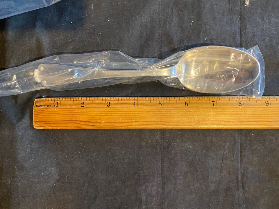 TIFFANY FLEMISH STERLING SILVER 1 SERVING SPOON 9" POLISHED TO LOOK NEW CONTACT - Image 4 of 4