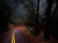 Landscape japan leaves fall road forest asia Custom Gaming Mat Desk