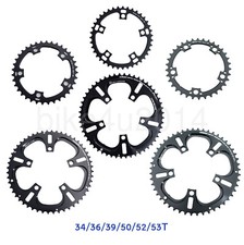 Chainring 53/52/50/39/36/34T BCD 110,Road Bike 7075 AL,Black,fit Shimano 11Speed