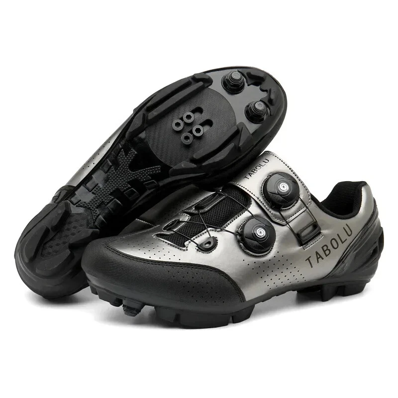 Men's Anti-slip Mountain Road Bicycle Sneakers Racing Outdoor Cycling Flat Shoes - Image 4 of 4