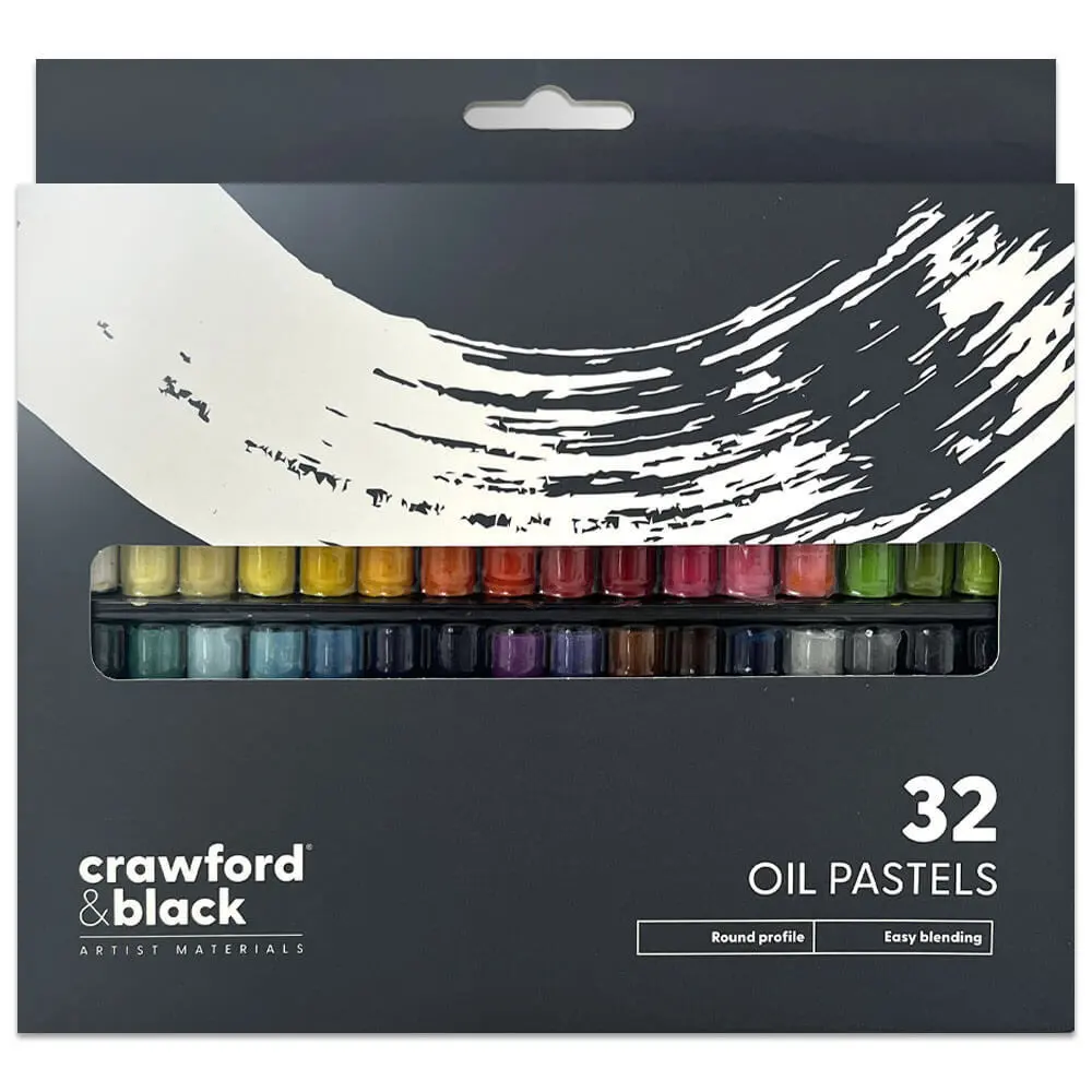 Crawford & Black Oil Pastels Set: Pack of 32, Art & Craft, Brand New