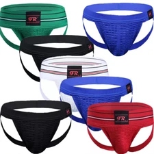 Mens Athletic Supporter Jockstrap Sport Briefs Bulge Pouch Bikini Underwear