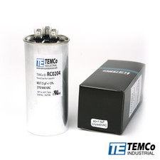 TEMCo 80/7.5 MFD uF Dual Run Capacitor 370 440 vac Volts AC Motor HVAC 80 7.5