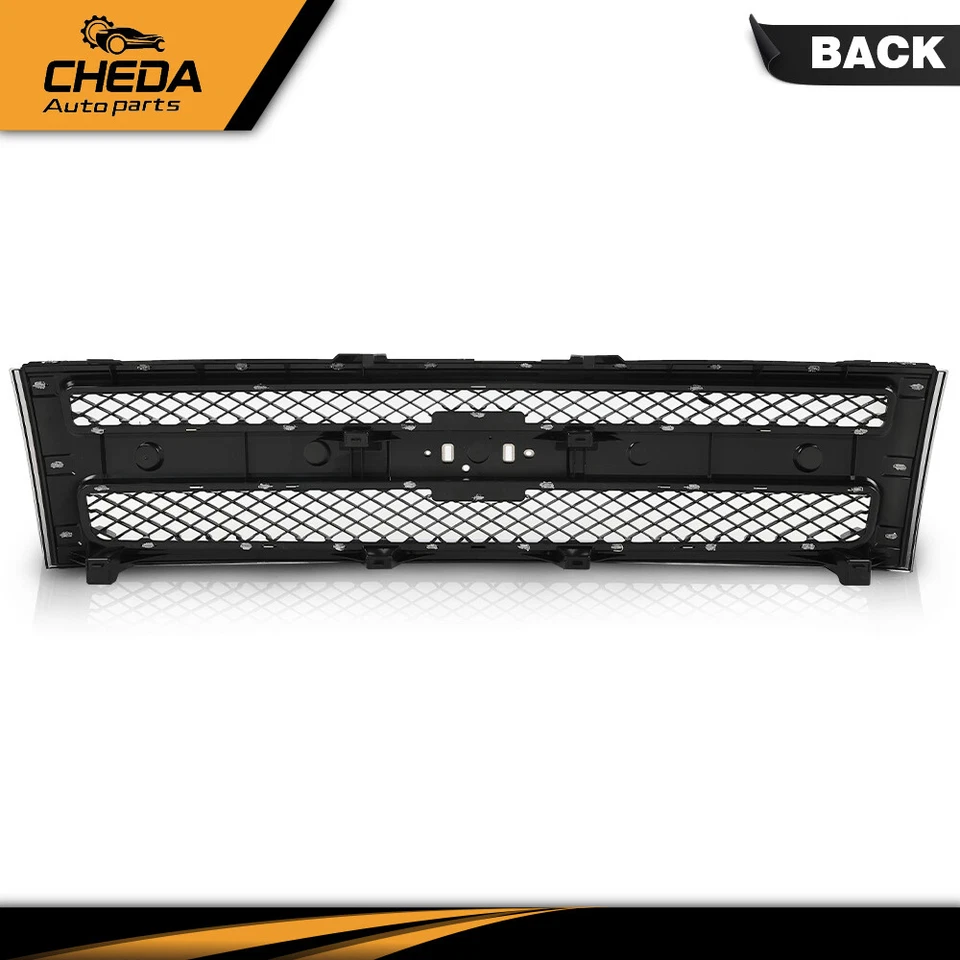Rejilla cromada apta para Chevrolet Silverado 1500 2007-2013 con inserto negro Foto 4 de 4