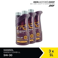 Mannol Energy Combi Ll 5W-30 Vw Bmw LL-04 Mb 229.51 3X1 Liter = 3 Liter