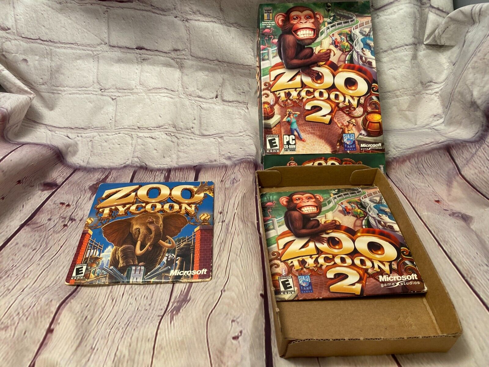 Zoo Tycoon PC Game Zoo Tycoon 2 PC Game Box Discs Microsoft Lot of Two PC  Games