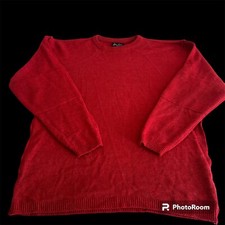 Sean John Mens Embroidered Crew Neck Padded Elbows Pullover RED Sweater SIZE XL