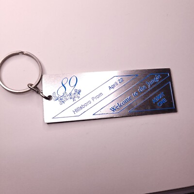 Prom Keychains Vtg 80s Hillsboro Missouri Prom 1989 Keychain Ring High School Welcome ...