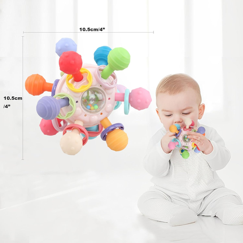 Baby Sensory Teething Toys - Baby Teether & Rattle - Gifts for Infant Newborn Bo - Picture 5 of 5