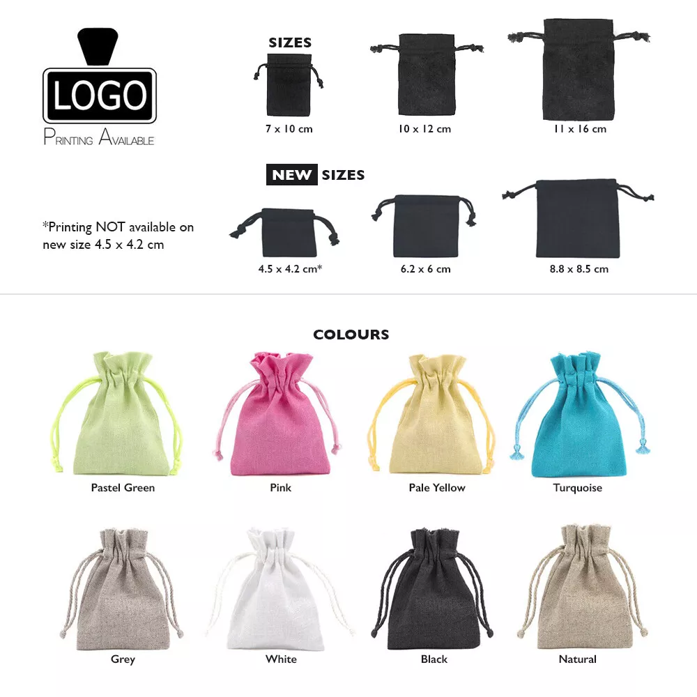 Cotton jewellery bags outlet